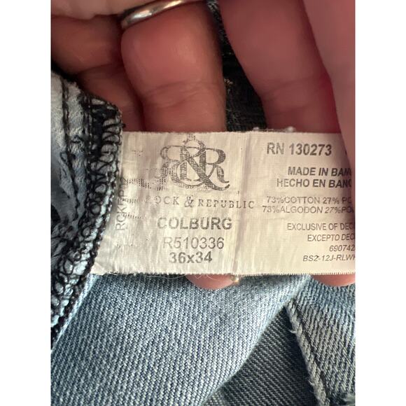 Rock & Republic size 36x34 men’s Colbert jeans - Picture 5 of 5